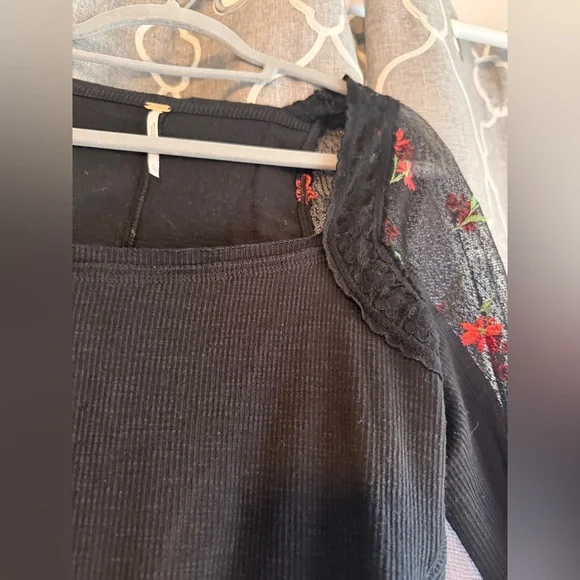 Free people lace long sleeve top - Picture 7 of 8